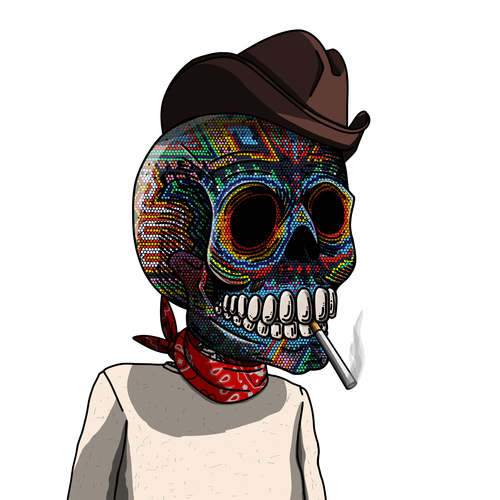 Mexican sugar skull colorful image vector illustration
