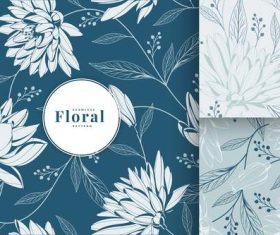 Minimalist floral pattern collection vector