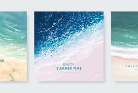Natural landscape background vector in summer