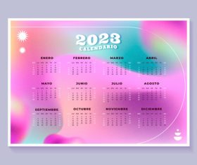 New Year 2023 calendar vector