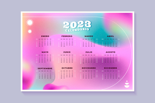 New Year 2023 calendar vector