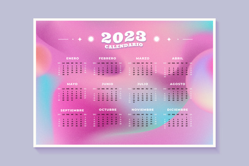 Novel 2023 new year calendar vector