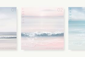 Ocean natural landscape background vector