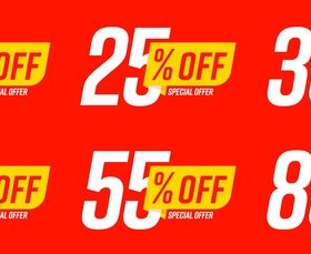 Percent off special offer design vector