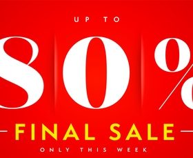 Percent price off wholesale vector