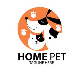 Pet care veterinary clinic logo vector