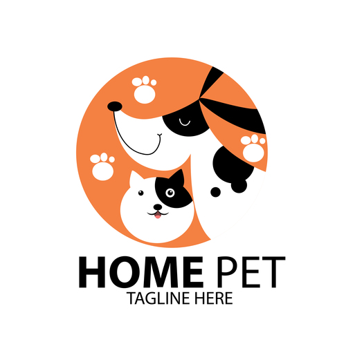Pet care veterinary clinic logo vector