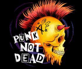 Punk not dead illustration vector
