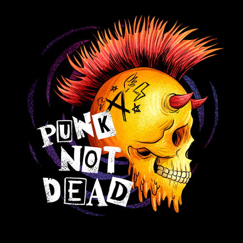 Punk not dead illustration vector