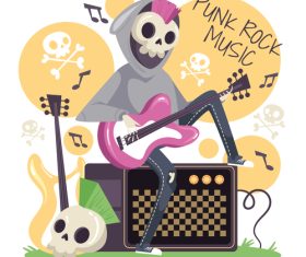 Punk rock illustration vector