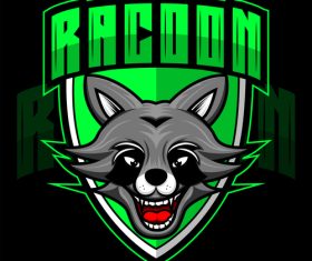 Raccon mascot logo vector
