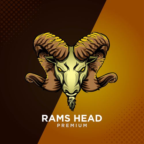 Rams head icon vector