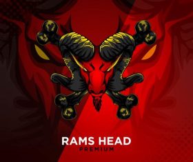 Rams head logo design vector