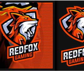 Redfox mystic gaming mascot logo vector