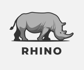 Rhino icon vector