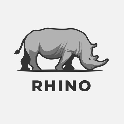 Rhino icon vector