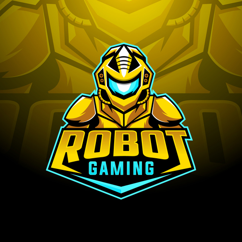 Robot gaming logo vector