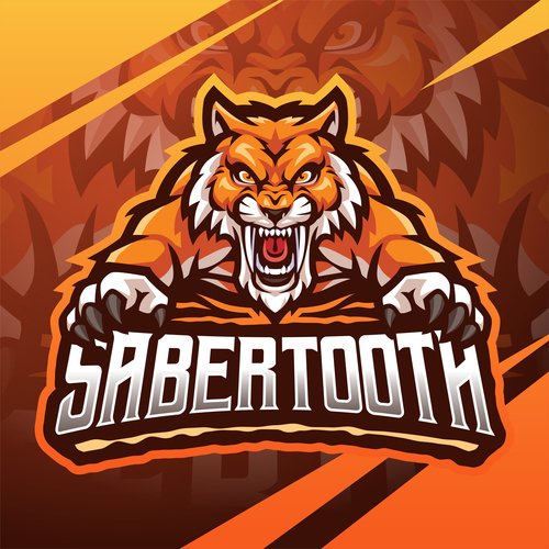 Saber tooth icon vector