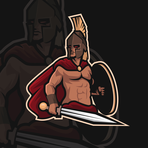 Spartan esport logo vector