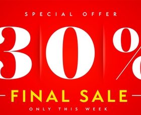 Special offer up percent final sale only this week vector