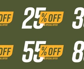 Special offer with percent price off vector