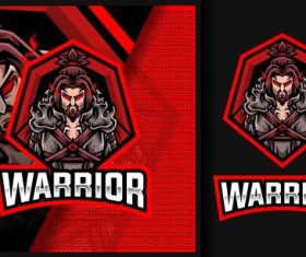 Strong warrior legend gaming mascot logo vector