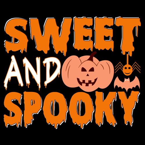 Sweet and spooky halloween vector t shirt design