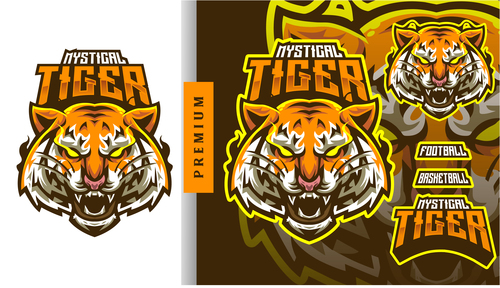 Tiger head logo vector