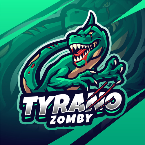 Tyrano zomby icon vector