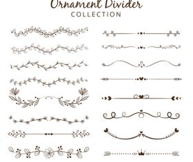 Various ornament divider vector