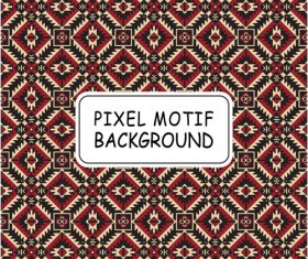 Vintage pixel pattern background vector