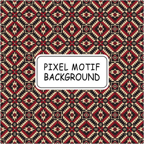 Vintage pixel pattern background vector