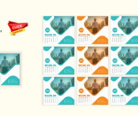 Virtual character 2023 calendar vector