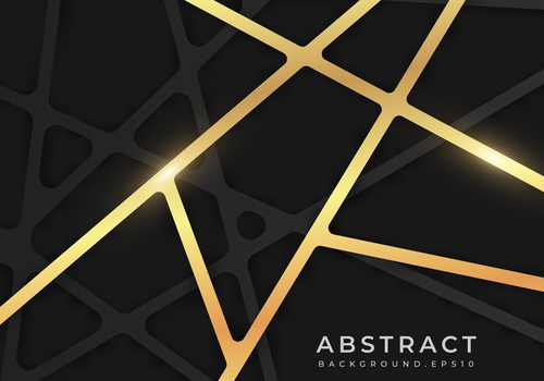 Wallpaper black and gold dimension line background vector