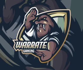 Warrate gaming logo vector