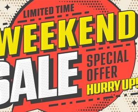 Weekend sale special offer vector