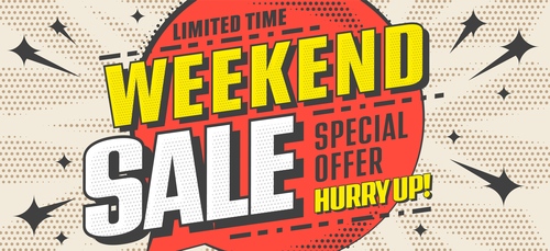 Weekend sale special offer vector