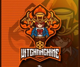 Witchmachine esport logo design vector