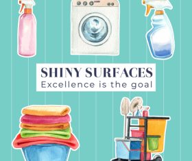 Advertising vector of household cleaning service