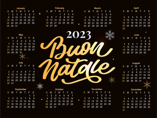 2023 Calendar template design vector
