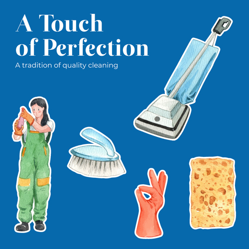 A touch of perfection cleaning service concept vector