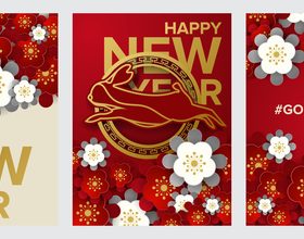 Banner china new year 2023 greeting card vector