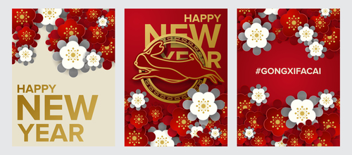 Banner china new year 2023 greeting card vector
