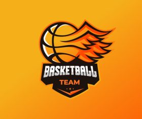 Basketball sport logo design vector