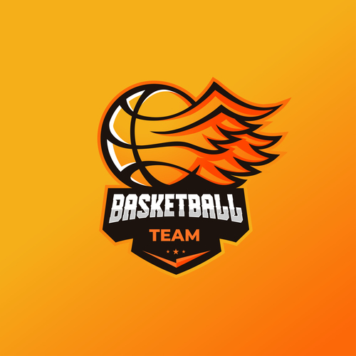 Basketball sport logo design vector