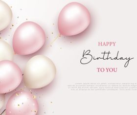 Birthday card balloon background vector