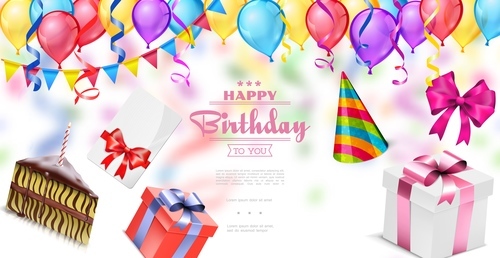 Birthday party banner vector