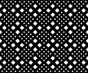 Black background white square seamless pattern vector