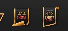 Black friday commercial label vector