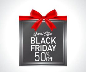 Black friday half price sales vector